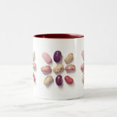 TIC TAC TOE JELLY BEANS Maroon Zwei-Tonen-Tasse Zweifarbige Tasse (Mittel)
