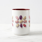 TIC TAC TOE JELLY BEANS Tal Maroon Zwei-Tonen-Tass Zweifarbige Tasse (Mittel)