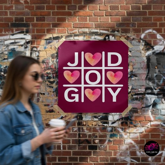 Tic Tac Toe Joy und Gott Christlicher Glaube Poster