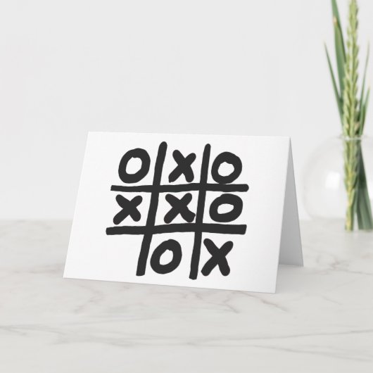 Tic Tac Toe Karte (Vorderseite)