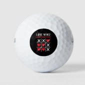 Tic Tac Toe Liebe gewinnt Geburtstag Valentinstag Golfball (Vorderseite)