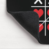 Tic Tac Toe Liebe gewinnt Geburtstag Valentinstag Mousepad (Ecke)