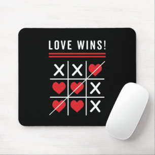 Tic Tac Toe Liebe gewinnt Geburtstag Valentinstag Mousepad