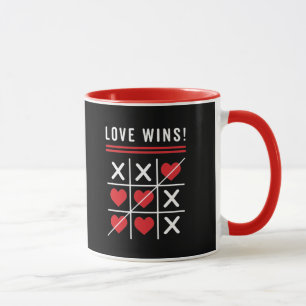 Tic Tac Toe Liebe gewinnt Geburtstag Valentinstag Tasse