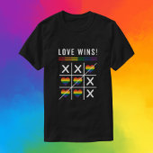 Tic Tac Toe Liebe gewinnt LGBTQ Gay Pride T-Shirt
