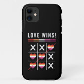 Tic Tac Toe Liebe gewinnt LGBTQ Lesben Preis Case-Mate iPhone Hülle (Rückseite)