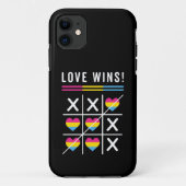 Tic Tac Toe Liebe gewinnt LGBTQ Pansexual Prix Case-Mate iPhone Hülle (Rückseite)
