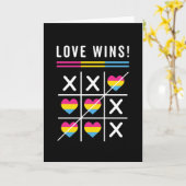Tic Tac Toe Liebe gewinnt LGBTQ Pansexual Prix Karte (Gelbe Blume)
