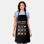 Tic Tac Toe Liebe gewinnt LGBTQ Pansexual Prix Schürze (Getragen)