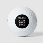 Tic Tac Toe Liebe gewinnt LGBTQ Transgender Pride Golfball (Vorderseite)