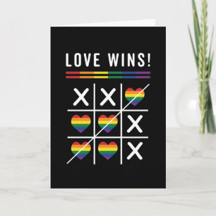 Tic Tac Toe Liebe siegt LGBTQ Schwulen Stolz Karte