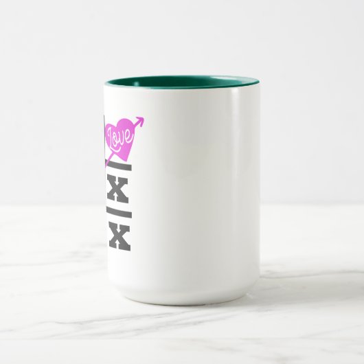 Tic Tac Toe Liebe Valentine's Day Geschenk Idee - Tasse (Zentrum)