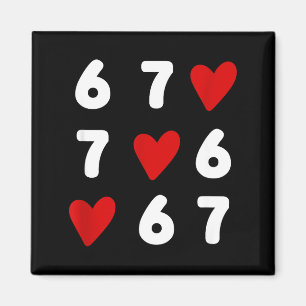 Tic Tac Toe Lustiges Valentinstag 67 Meme Six Seve Magnet