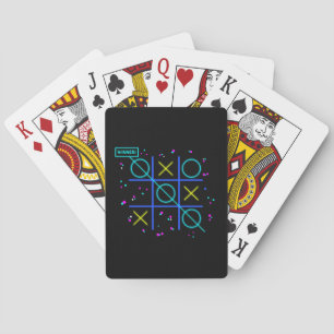 Tic Tac Toe Neon Retro Gewinner Glow Gamer Arcade Spielkarten