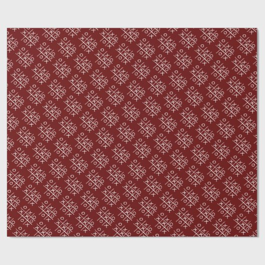 Tic-Tac-Toe Noughts and Crosses Geschenkpapier (Flach)