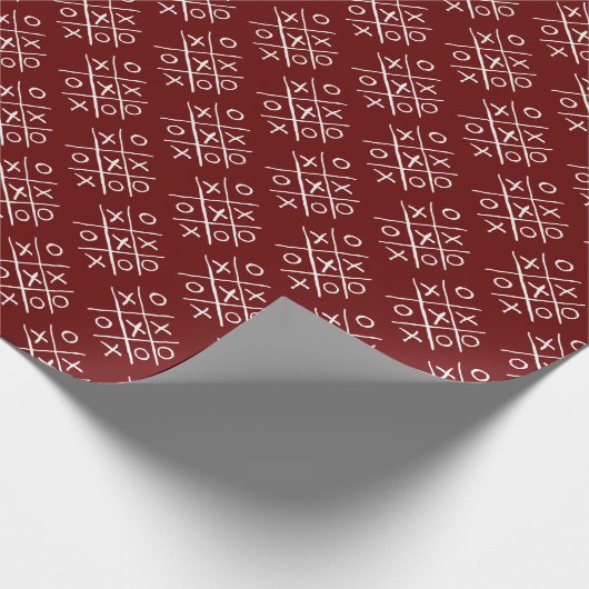 Tic-Tac-Toe Noughts and Crosses Geschenkpapier (Ecke)