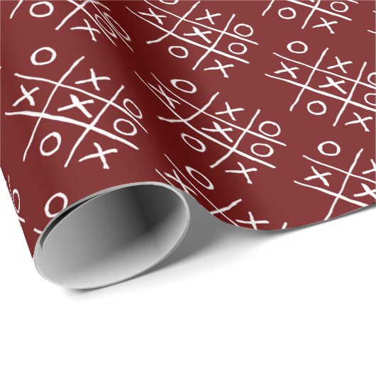 Tic-Tac-Toe Noughts and Crosses Geschenkpapier (Rolleneckpunkt)