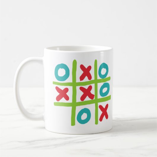 Tic-tac-toe Noughts and Crosses Kaffeetasse (Links)