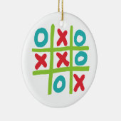 Tic-tac-toe Noughts and Crosses Keramik Ornament (Rechts)