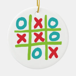 Tic-tac-toe Noughts and Crosses Keramik Ornament