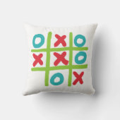 Tic-tac-toe Noughts and Crosses Kissen (Rückseite)