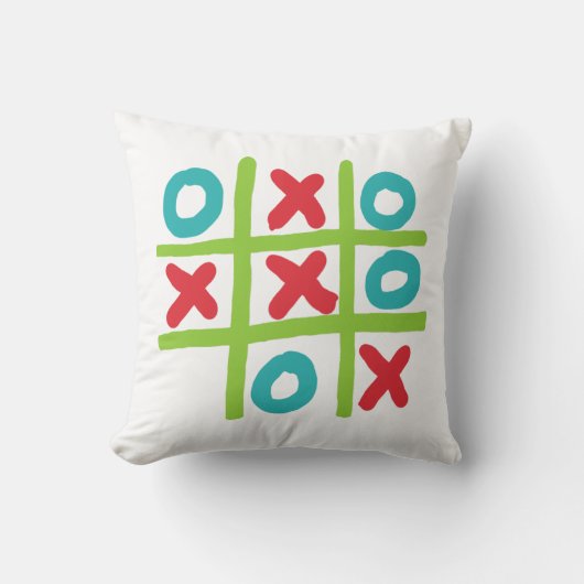 Tic-tac-toe Noughts and Crosses Kissen (Vorderseite)