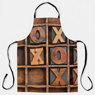 Tic-Tac-Toe oder Noughts and Crosses Spiel - vinta Schürze