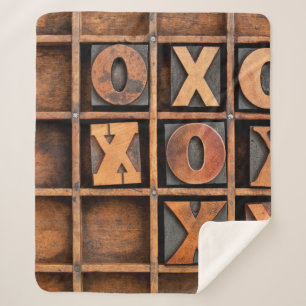 tic-tac-toe oder Noughts and crossgame - Vintag Sherpadecke