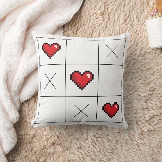 Tic-Tac-Toe of Love | Gamer Lover | Valentine's da Kissen (Decke)