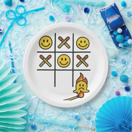 Tic Tac Toe Pappteller (Party)