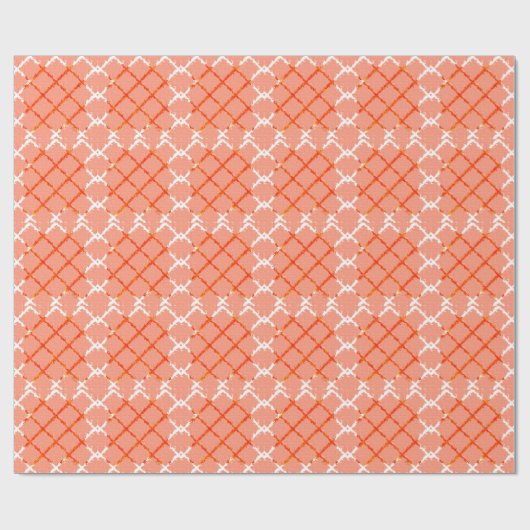 Tic Tac Toe (peach) Muster Geschenkpapier (Flach)