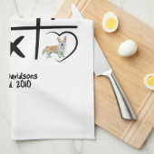 Tic-Tac-Toe Personalisiertes Foto Geschirrtuch (Viertel Falte)