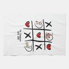 Tic-Tac-Toe Personalisiertes Foto Geschirrtuch