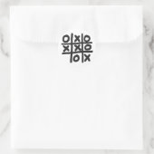 Tic Tac Toe Runder Aufkleber (Tasche)