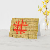 Tic Tac Toe Selbstisolierkarte Karte (Gelbe Blume)