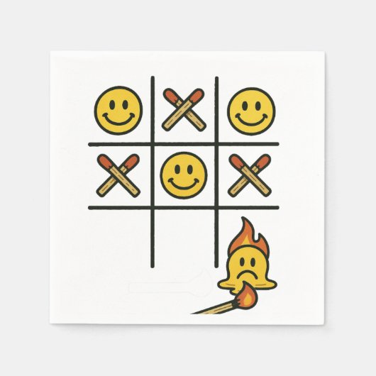 Tic Tac Toe Serviette (Vorderseite)