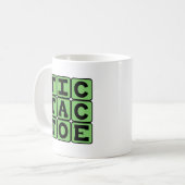 Tic-Tac-Toe, Spiel von X's und O's Kaffeetasse (Vorderseite Links)