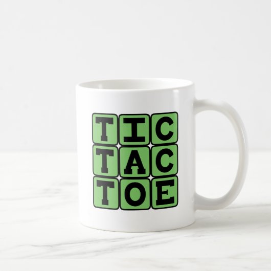 Tic-Tac-Toe, Spiel von X's und O's Kaffeetasse (Rechts)