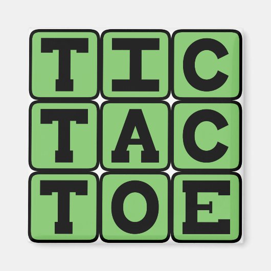 Tic-Tac-Toe, Spiel von X's und O's Magnet (Vorne)