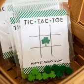 Tic Tac Toe St. Patrick's Day Card für Kinder Mitteilungskarte