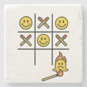 Tic Tac Toe Steinuntersetzer