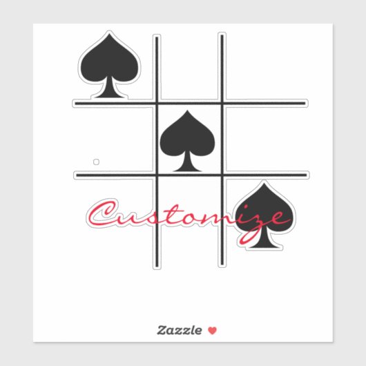 Tic Tac Toe Thunder_Cove Aufkleber (Blatt)