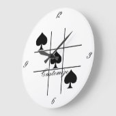 Tic Tac Toe Thunder_Cove Große Wanduhr (Winkel)