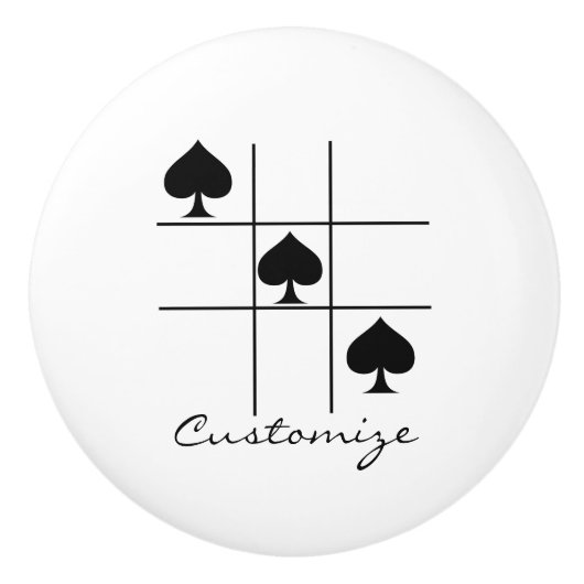 Tic Tac Toe Thunder_Cove Keramikknauf (Vorderseite)