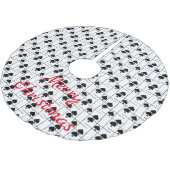 Tic Tac Toe Thunder_Cove Polyester Weihnachtsbaumdecke (Schrägansicht)