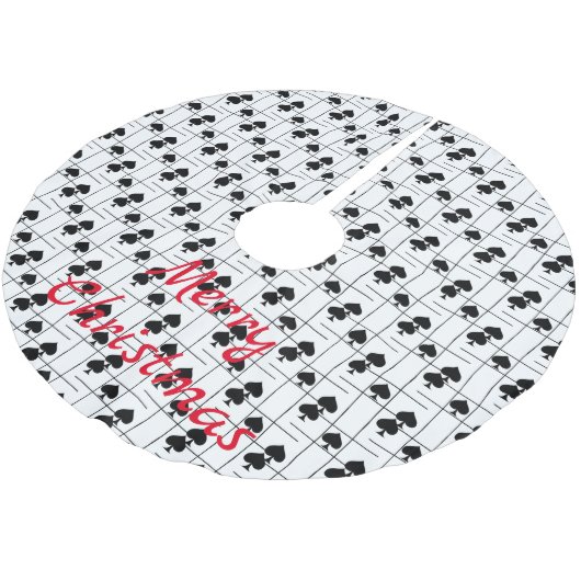 Tic Tac Toe Thunder_Cove Polyester Weihnachtsbaumdecke (Schrägansicht)