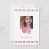 Tic Tac Toe Valentine Foto Klassenzimmer Karte (Rückseite)