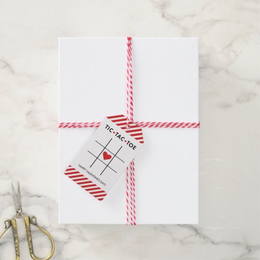Tic Tac Toe Valentine, Kinderschule Geschenkanhänger (Mit Garn)