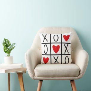 Tic Tac Toe Valentine Pillow Kissen