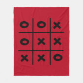 Tic Tac Toe XO Game Holiday Red Fleece Blankon (Vorderseite)